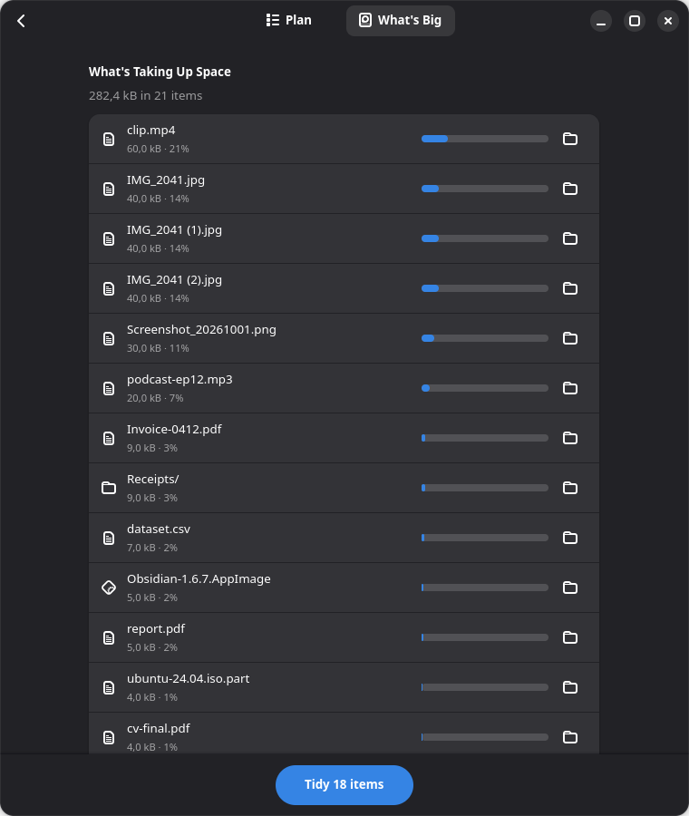 What's Big in the GTK frontend